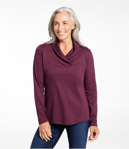 Women's L.L.Bean Pullover, Long-Sleeve Shawl Collar | L.L.Bean outlet