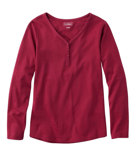 Women's L.L.Bean V-Neck Henley, Long-Sleeve | L.L.Bean for sale