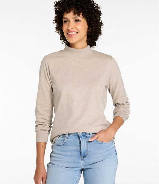 Women's L.L.Bean Interlock Mock-Turtleneck, Long-Sleeve | L.L.Bean outlet