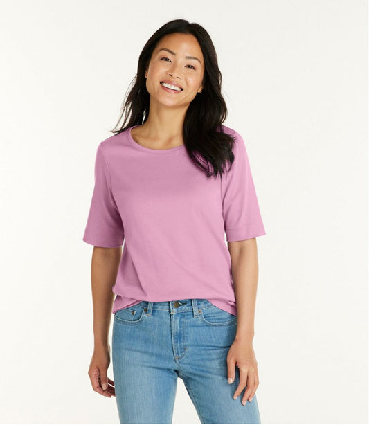Women's L.L.Bean Jewelneck Tee, Elbow-Sleeve | L.L.Bean online