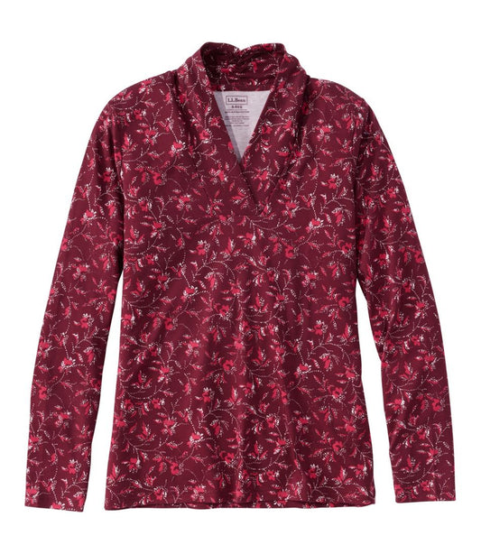 Women's Pima Cotton Tee, Shawl Long-Sleeve Print | L.L.Bean sale