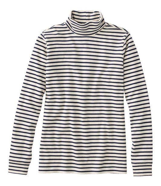 Women's L.L.Bean Interlock Turtleneck, Long-Sleeve Stripe | L.L.Bean on sale