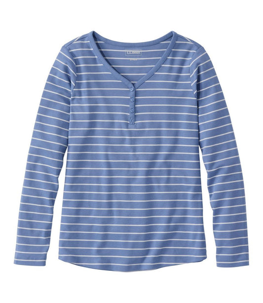 Women's L.L.Bean V-Neck Henley, Long-Sleeve Stripe | L.L.Bean near me