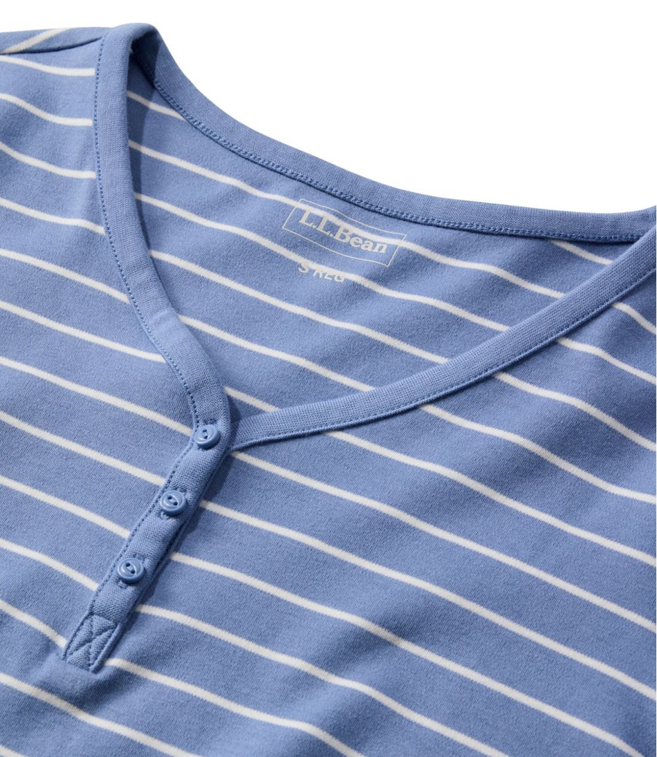 Women's L.L.Bean V-Neck Henley, Long-Sleeve Stripe | L.L.Bean near me