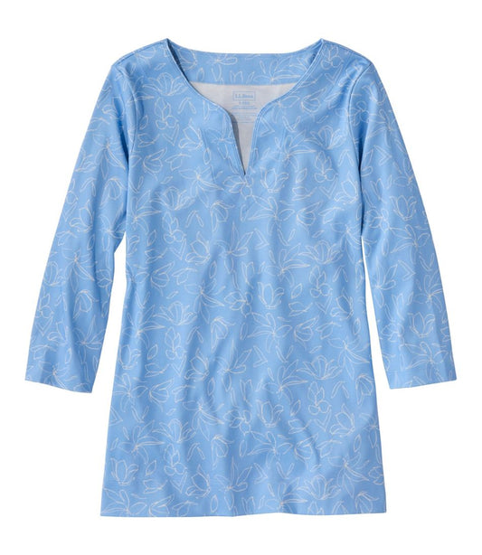 Women's Pima Cotton Tunic, Three-Quarter-Sleeve Splitneck Print | L.L.Bean discount