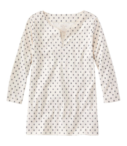 Women's Pima Cotton Tunic, Three-Quarter-Sleeve Splitneck Print | L.L.Bean discount - US 1172