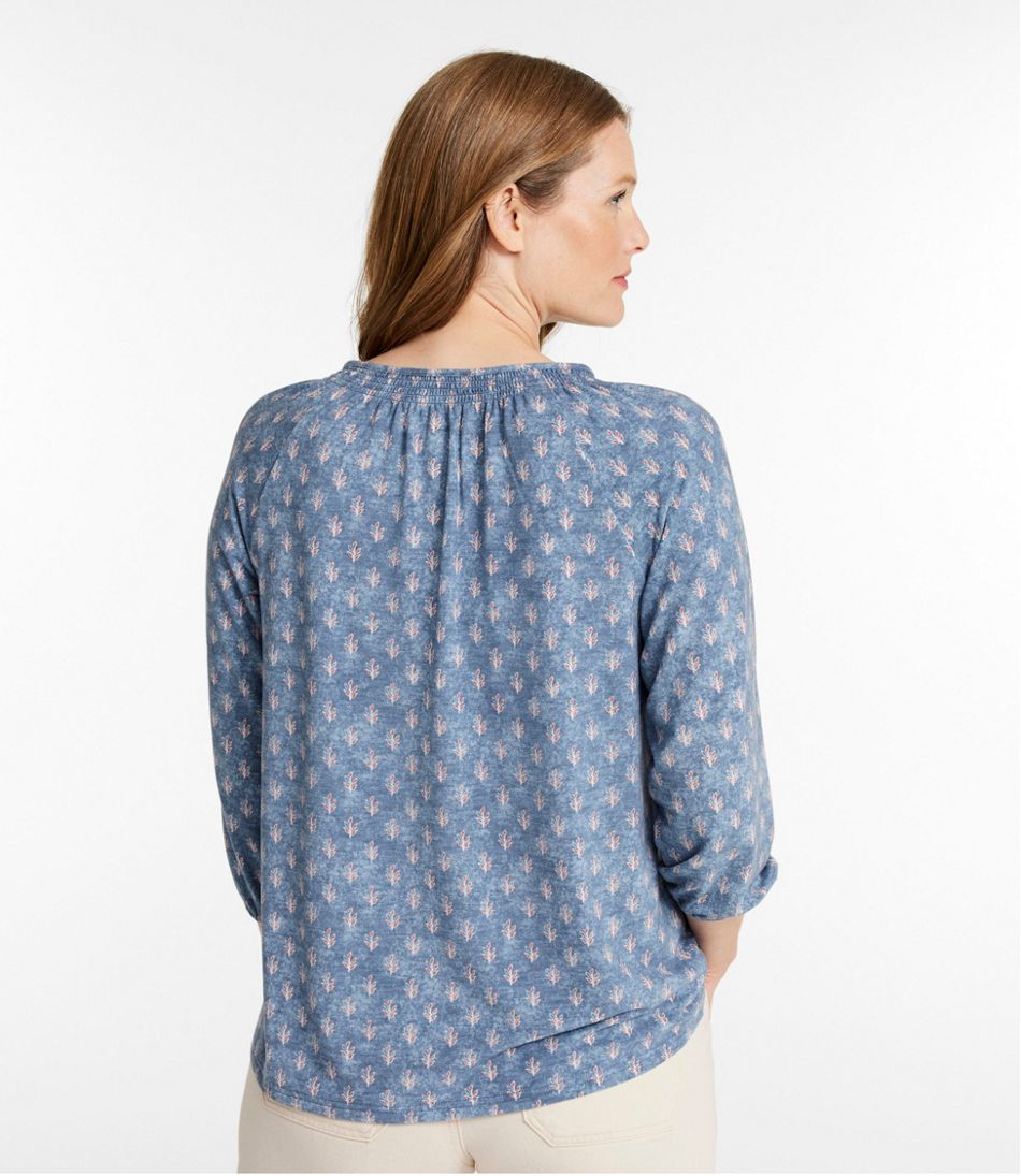 Women's Camden Hills Tee, Three-Quarter-Sleeve Print | L.L.Bean sale
