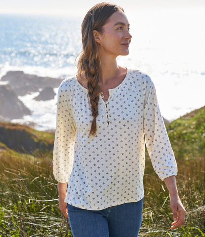 Women's Camden Hills Tee, Three-Quarter-Sleeve Print | L.L.Bean sale