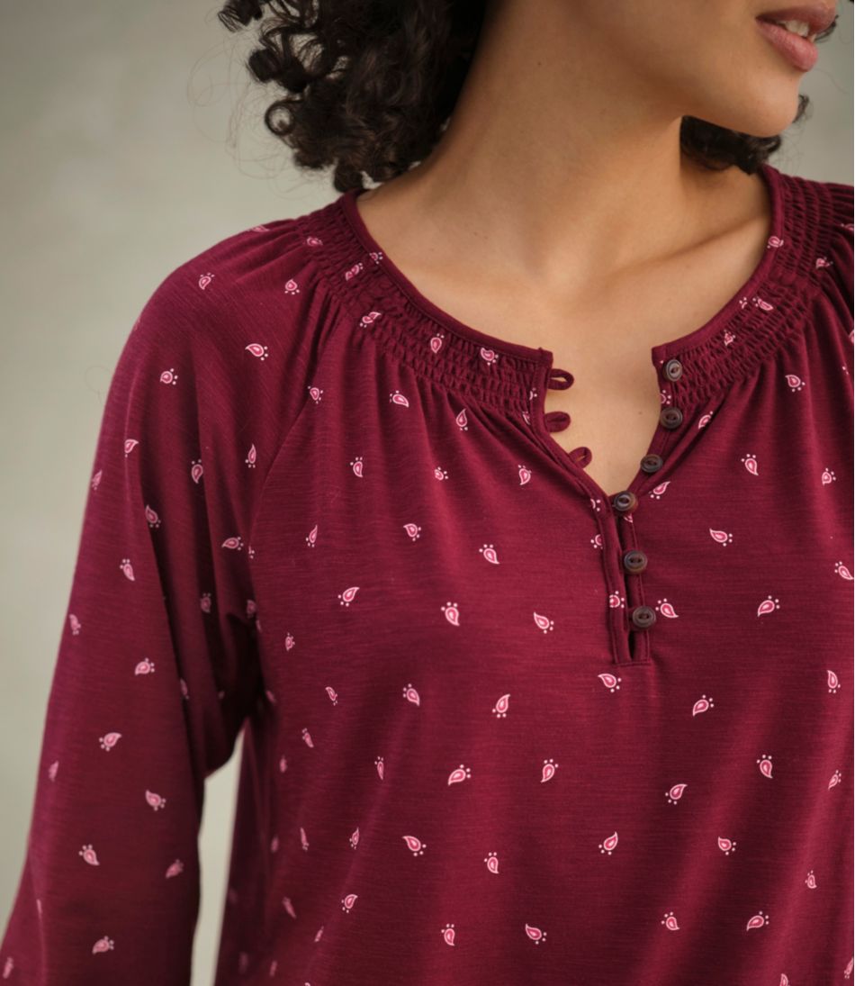 Women's Camden Hills Tee, Three-Quarter-Sleeve Print | L.L.Bean sale