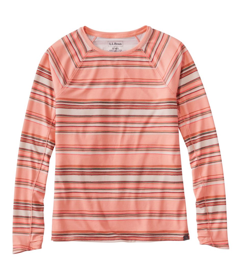 Women's Everyday SunSmart® Tee, Crewneck Long-Sleeve Stripe | L.L.Bean for sale