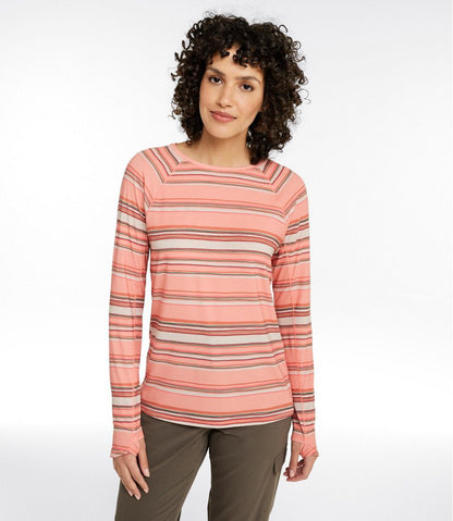 Women's Everyday SunSmart® Tee, Crewneck Long-Sleeve Stripe | L.L.Bean for sale