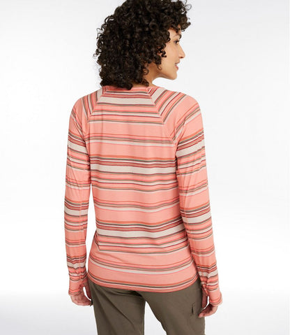 Women's Everyday SunSmart® Tee, Crewneck Long-Sleeve Stripe | L.L.Bean for sale