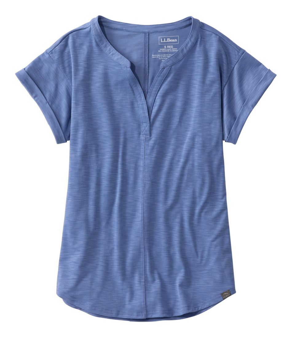 Women's Streamside Tee, Short-Sleeve Splitneck | L.L.Bean on sale