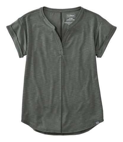 Women's Streamside Tee, Short-Sleeve Splitneck | L.L.Bean on sale - US 1019