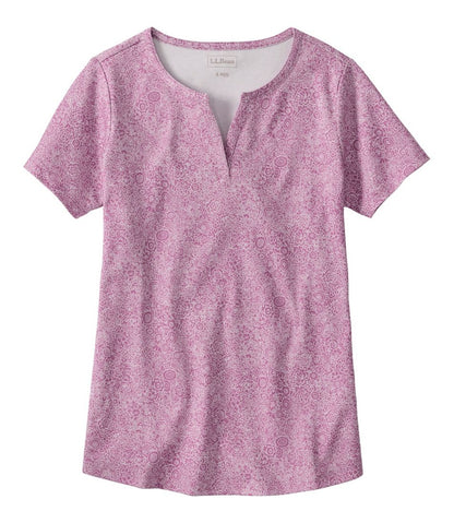 Women's L.L.Bean Tee, Short-Sleeve Notch-Neck Print | L.L.Bean near me