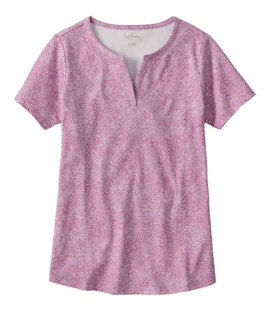 Women's L.L.Bean Tee, Short-Sleeve Notch-Neck Print | L.L.Bean near me