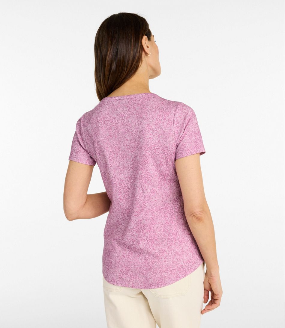 Women's L.L.Bean Tee, Short-Sleeve Notch-Neck Print | L.L.Bean near me