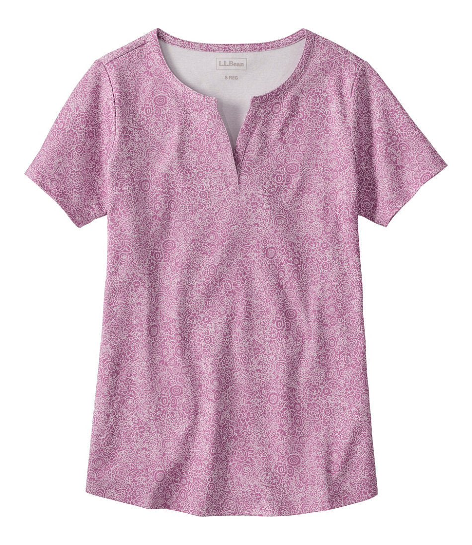 Women's L.L.Bean Tee, Short-Sleeve Notch-Neck Print | L.L.Bean near me - US 2039