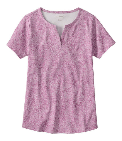 Women's L.L.Bean Tee, Short-Sleeve Notch-Neck Print | L.L.Bean near me - US 2039