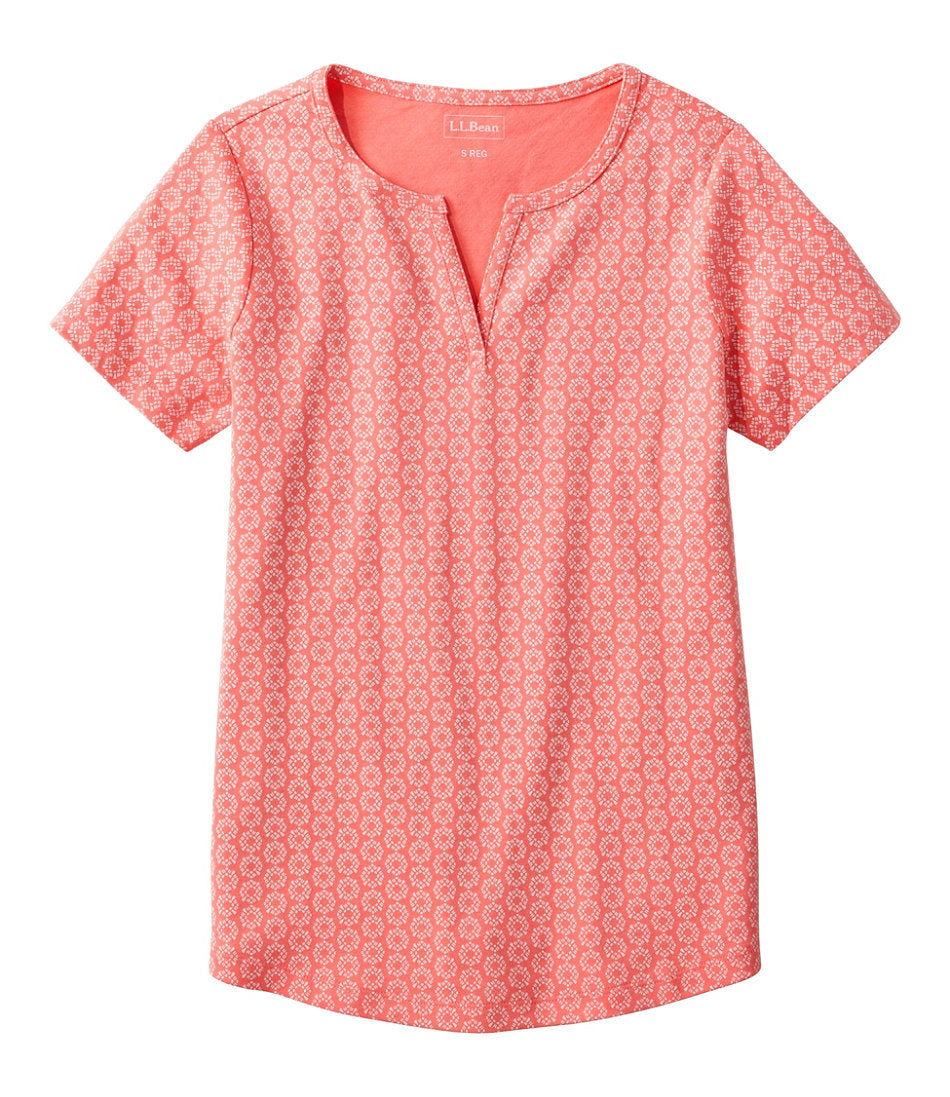 Women's L.L.Bean Tee, Short-Sleeve Notch-Neck Print | L.L.Bean near me - US 2039