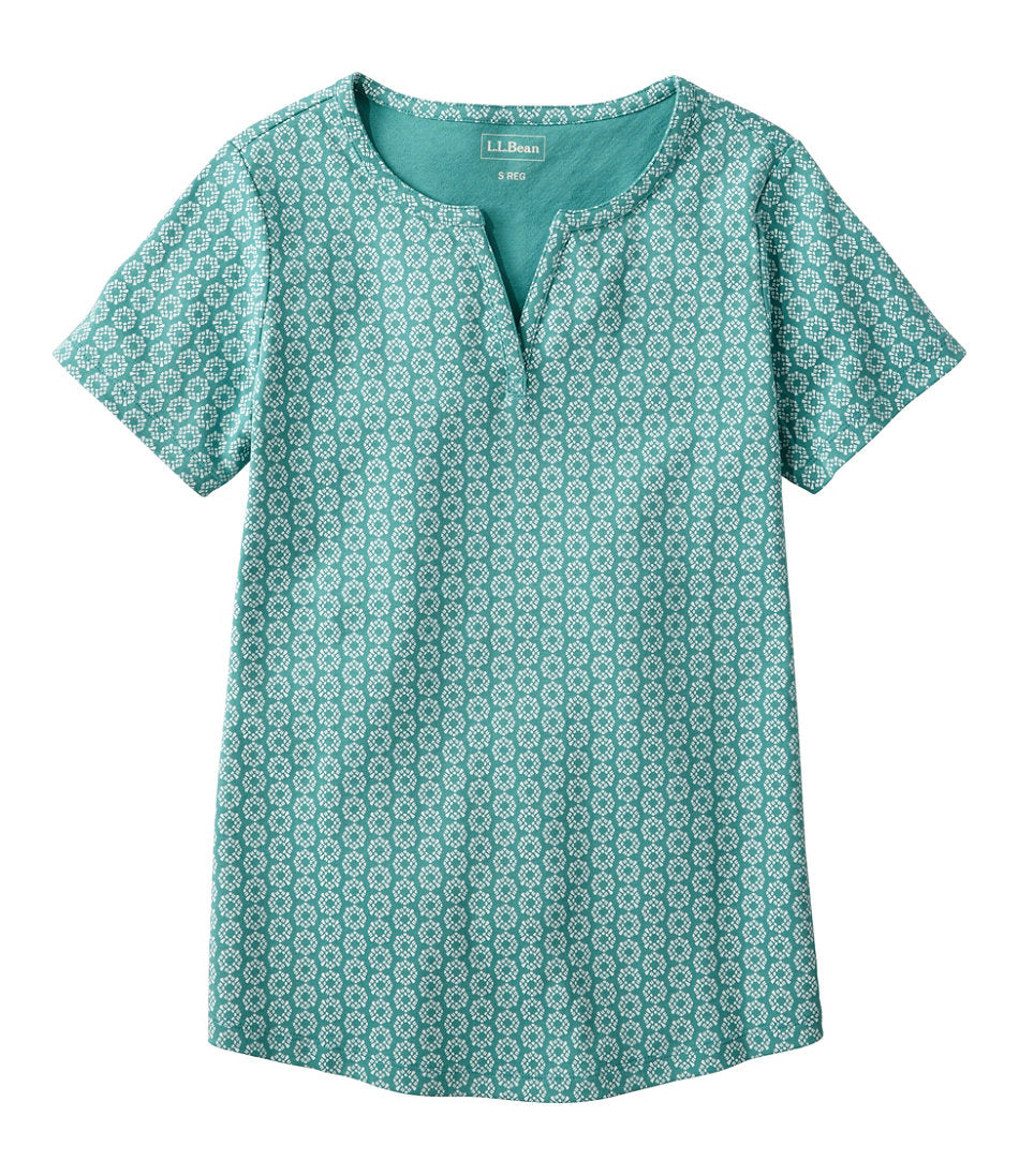 Women's L.L.Bean Tee, Short-Sleeve Notch-Neck Print | L.L.Bean near me - US 2039