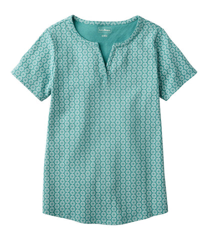 Women's L.L.Bean Tee, Short-Sleeve Notch-Neck Print | L.L.Bean near me - US 2039