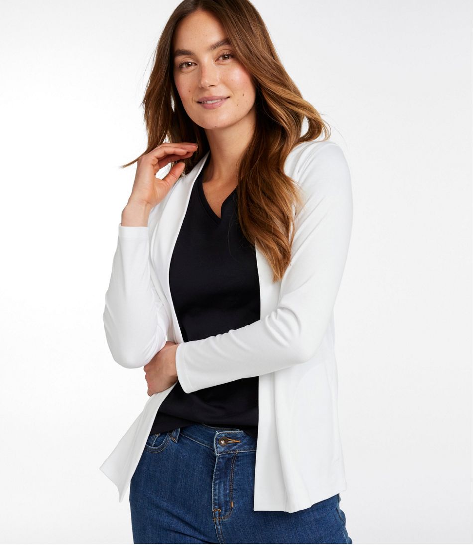 Women's Pima Cotton Open Cardigan, With Pockets | L.L.Bean discount