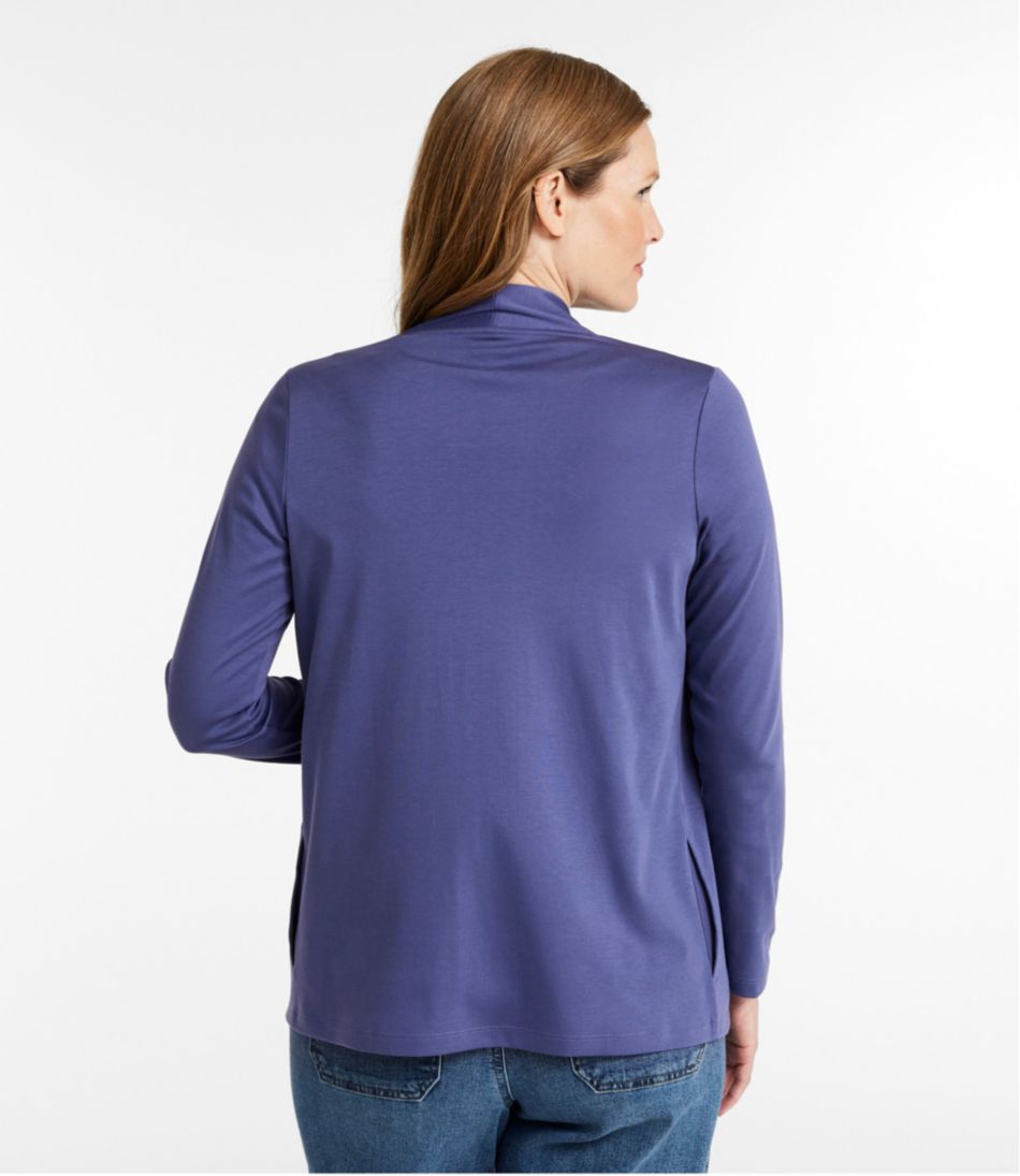Women's Pima Cotton Open Cardigan, With Pockets | L.L.Bean discount