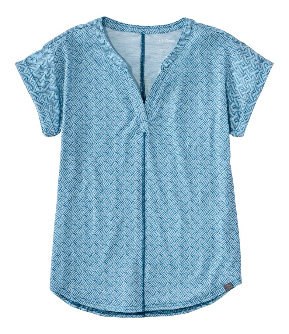 Women's Streamside Tee, Short-Sleeve Splitneck Print | L.L.Bean for sale