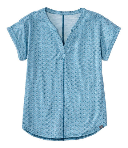 Women's Streamside Tee, Short-Sleeve Splitneck Print | L.L.Bean for sale