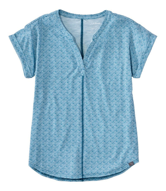 Women's Streamside Tee, Short-Sleeve Splitneck Print | L.L.Bean for sale