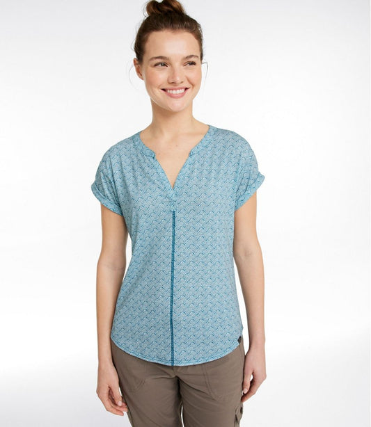 Women's Streamside Tee, Short-Sleeve Splitneck Print | L.L.Bean for sale