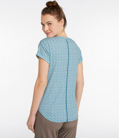Women's Streamside Tee, Short-Sleeve Splitneck Print | L.L.Bean for sale