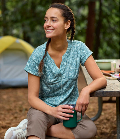 Women's Streamside Tee, Short-Sleeve Splitneck Print | L.L.Bean for sale
