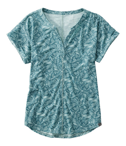 Women's Streamside Tee, Short-Sleeve Splitneck Print | L.L.Bean for sale - US 8509