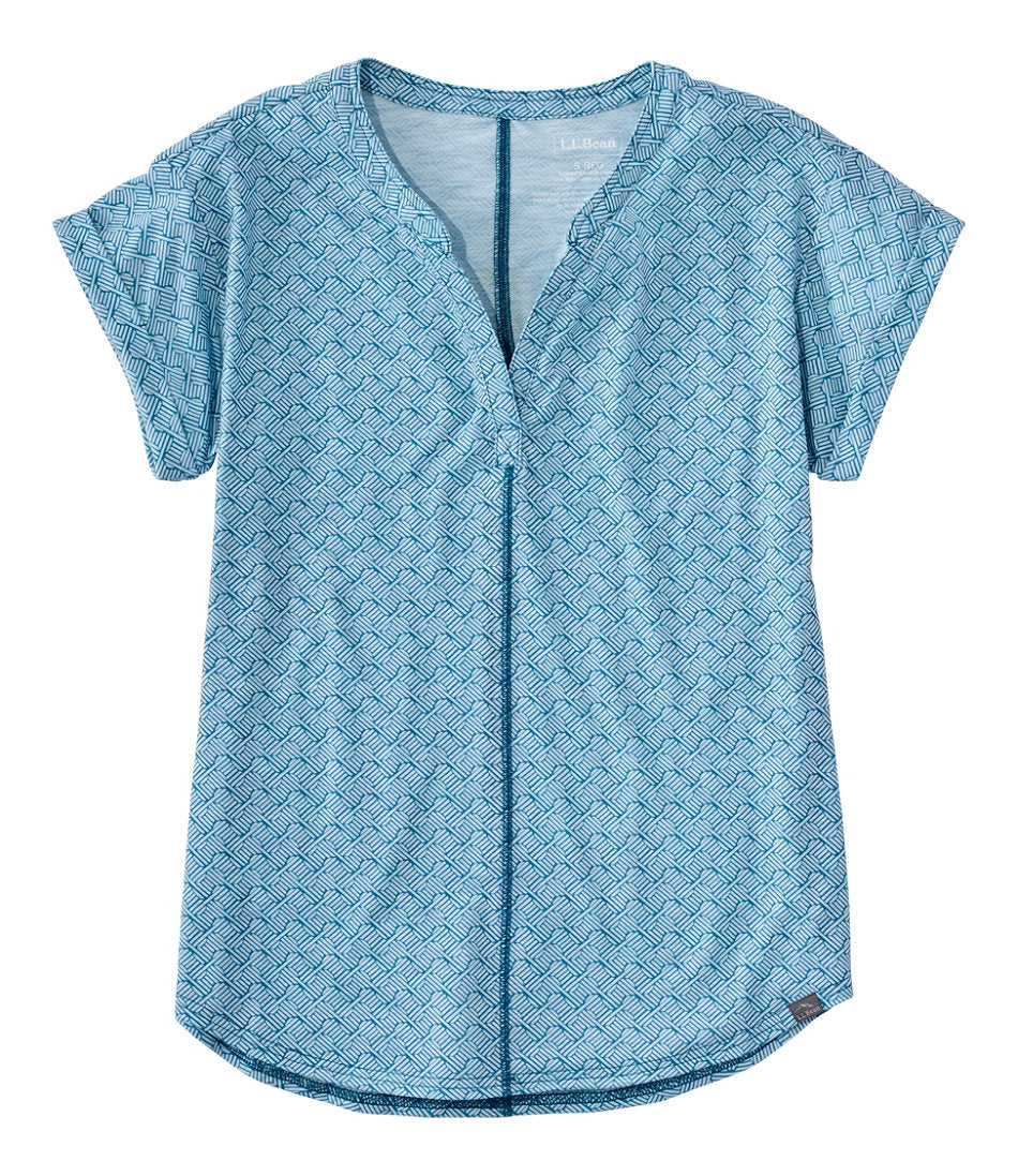 Women's Streamside Tee, Short-Sleeve Splitneck Print | L.L.Bean for sale - US 8509