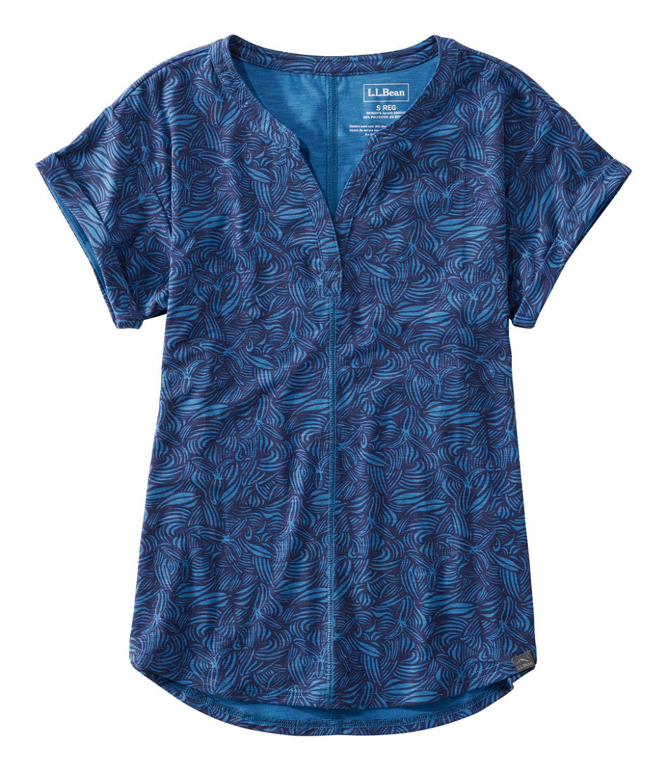 Women's Streamside Tee, Short-Sleeve Splitneck Print | L.L.Bean for sale - US 8509
