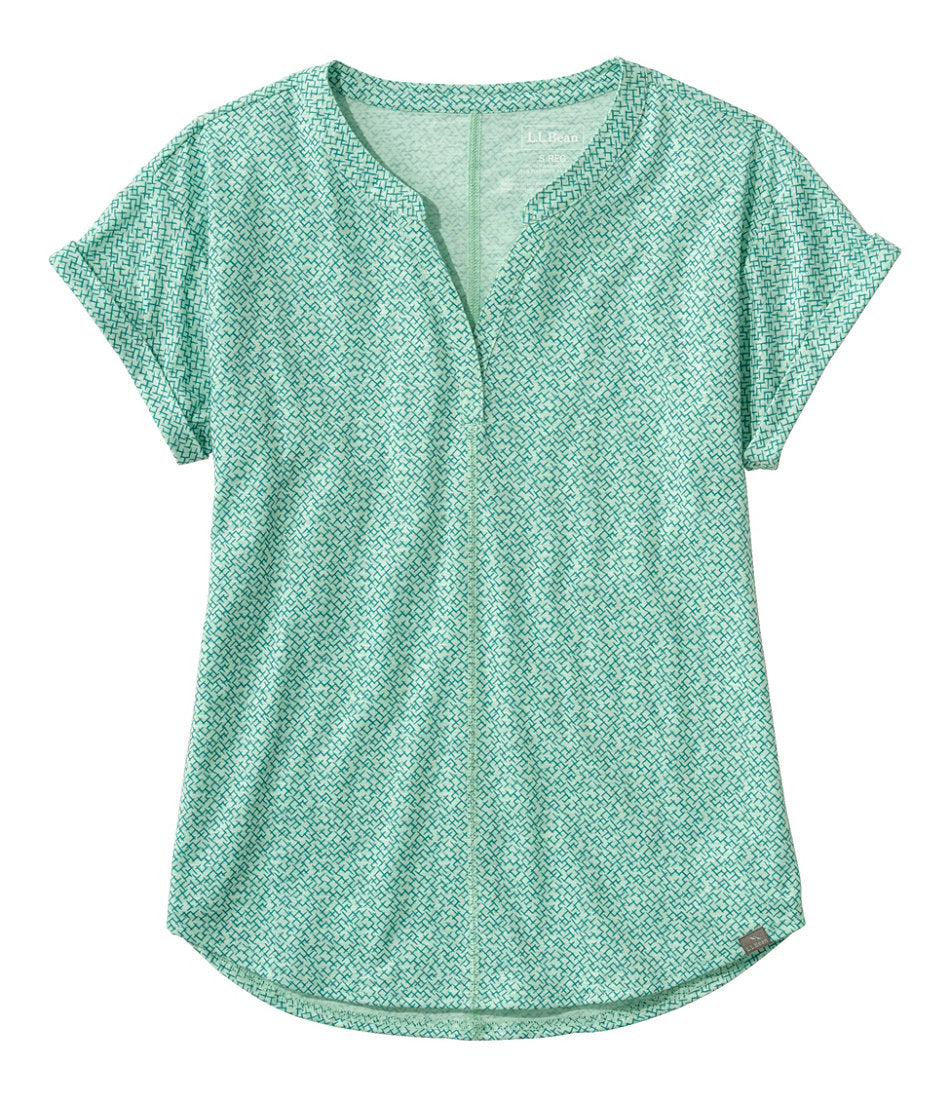 Women's Streamside Tee, Short-Sleeve Splitneck Print | L.L.Bean for sale - US 8509