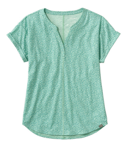 Women's Streamside Tee, Short-Sleeve Splitneck Print | L.L.Bean for sale - US 8509