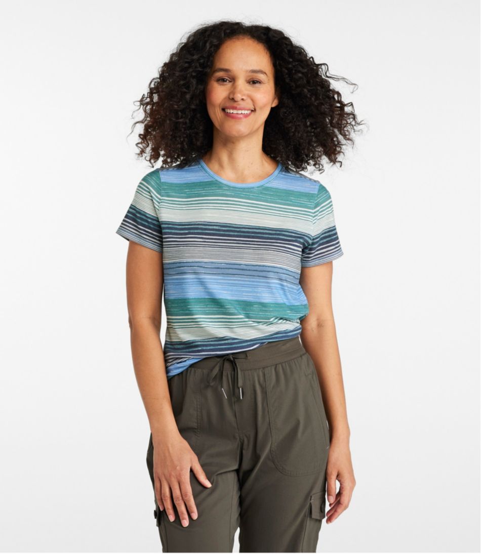 Women's Everyday SunSmart® Tee, Short-Sleeve Stripe | L.L.Bean online