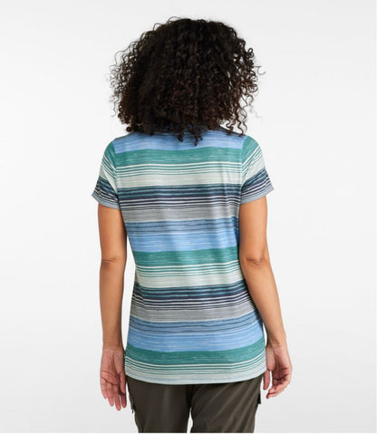 Women's Everyday SunSmart® Tee, Short-Sleeve Stripe | L.L.Bean online