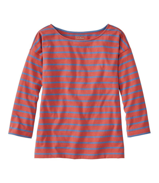 Women's Heritage Mariner Top, Boatneck Three-Quarter-Sleeve Stripe | L.L.Bean sale