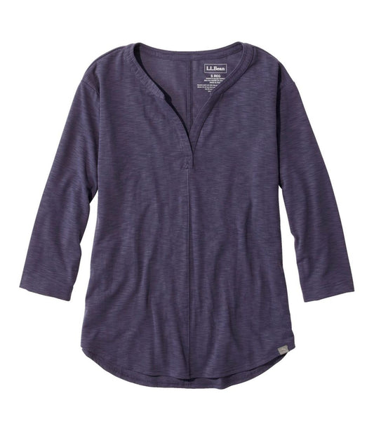Women's Streamside Tee, Three-Quarter-Sleeve Splitneck | L.L.Bean discount