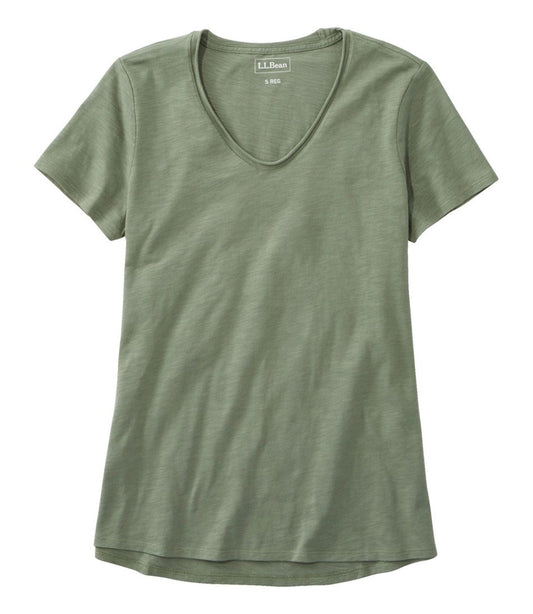 Women's Organic Cotton Tee, V-Neck Short-Sleeve | L.L.Bean for sale