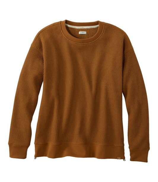 Women's Birchwood Brushed Waffle Top, Crewneck | L.L.Bean near me