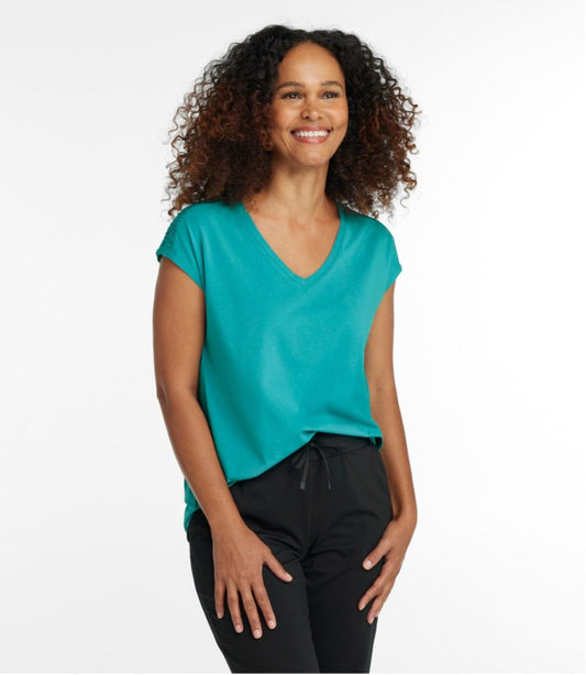Women's Beyond Soft V-Neck Tee, Short Sleeve | L.L.Bean for sale