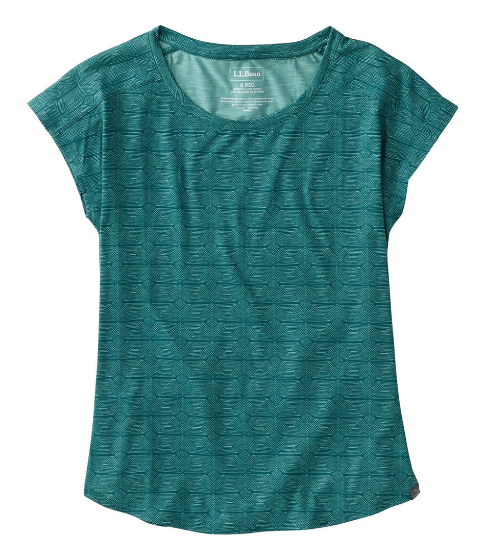 Women's Streamside Tee, Short-Sleeve Ruched Crew Print | L.L.Bean outlet - US 3530
