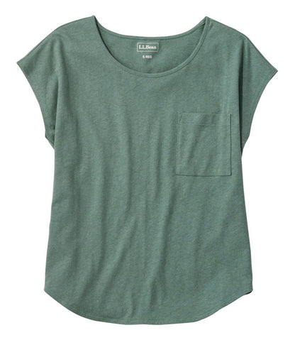 Women's Linen/Cotton Tee, Short-Sleeve Scoopneck | L.L.Bean for sale