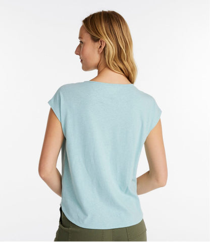 Women's Linen/Cotton Tee, Short-Sleeve Scoopneck | L.L.Bean for sale