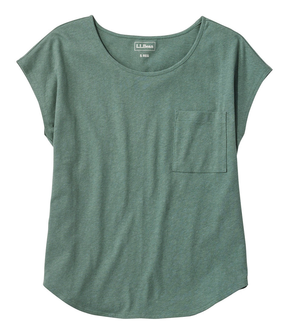 Women's Linen/Cotton Tee, Short-Sleeve Scoopneck | L.L.Bean for sale - US 8705